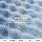 Bedsure 3D Fleece Bubble Blanket for Couch - GentleSoft Blue Spring Throw Blanket for Sofa Bed Room Decor - Luxury Soft Cozy Gifts for Kids Girls, Lightweight, All Seasons, Celestial Blue, 50"×60"