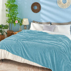 inhand Blue Throw Blanket, Super Soft Flannel Cozy Blankets & Throw for Adults, Lightweight Fuzzy Blanket, Warm Plush Blankets for All Season 50×60 Inches