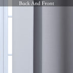 SimpleHome Ombre Black to Grey White Curtains for Living Room 52Wx54L