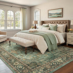 Lofus 5x7 Green Area Rugs for Bedroom Living Room, Vintage Boho Carpet