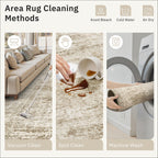Soalmost Hallway Runner Rug 2'6" x 16' Washable Long Kitchen Rugs Brown