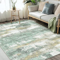 BEIMO 10x12 Green Abstract Area Rug, Washable Non-Slip for Bedroom