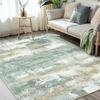 BEIMO 10x12 Green Abstract Area Rug, Washable Non-Slip for Bedroom