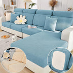 Couch Cushion Covers for Sofa Couch Covers Wear-Resistant Universal Sofa Cover Washable Stretch for Sectional Slipcovers (Texture-Sea Blue,Back Cover L)