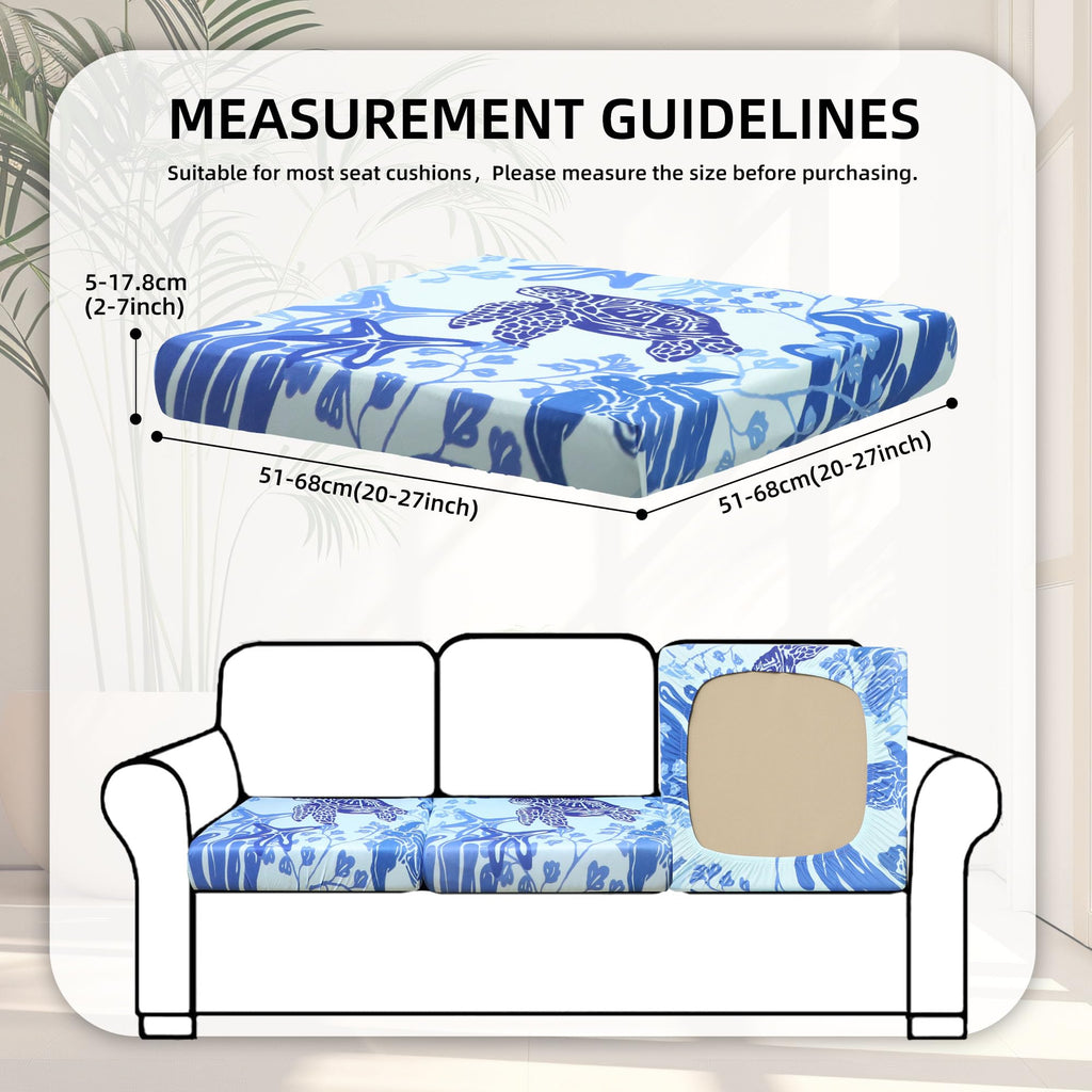 8 Piece Outdoor Cushion Covers, Patio Sofa Cushion Covers, Stretch Fit
