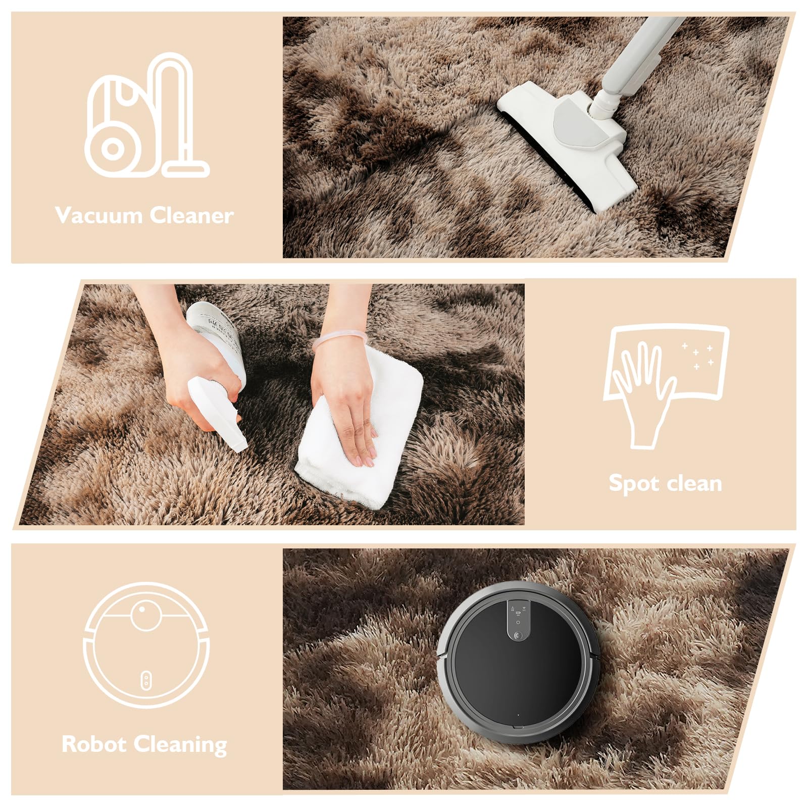 9x12 Fluffy Area Rugs for Living Room Bedroom,Large Fuzzy Shag Area Rug