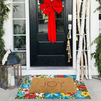 Front Door Mat Outside Entrance - 2x3 Spring Non-Slip Washable Doormat Indoor Outdoor Entrance Colorful Botanical Floral Rug Small Throw Rugs for Entryway Bedroom Kitchen Front Porch Decor