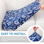 hyha Printed Couch Cushion Covers, Sofa Covers Washable for 3 Cushion Couch