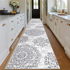 HEBE Hallway Runner Rug 3'x18' Washable Vintage Distressed Area Rugs Non Slip Laundry Rug Runner Boho Floor Carpet Runners for Hallways Entryway Laundry Room Kitchen Bathroom
