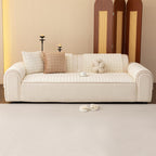 MDSASFD Velvet Couch Covers for Dogs, Dog Sectional Couch Covers, Pet Couchs Cover for 3-4 Seater, Couchs Protector for Dogs, Sectional Sofa Cover for Pet Washable(1PC,Beige White,27.6"×82.7")