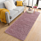OLANLY 2x5 Machine Washable Runner Rugs for Hallway, Soft Fluffy Shaggy Bedside Rugs for Bedroom, Living Room, Indoor Floor Carpet for Kids Girls and Boys, Nursery Rooms, Home Decor Aesthetic, Blush