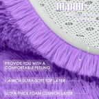OLANLY Area Rugs for Living Room Bedroom, Machine Washable 4x5.9 ft Soft Fluffy Shaggy Bedside Rug, Indoor Floor Carpet for Kids Girls and Boys, Dorms, Nursery Rooms, Home Decor Aesthetic, Purple