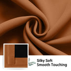 SimpleHome Orange 100% Blackout Curtains Room Darkening Living Room 96 Inch