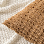MIULEE Lumbar Corduroy Decorative Throw Pillow Covers 12x20 Brown Pack of 2