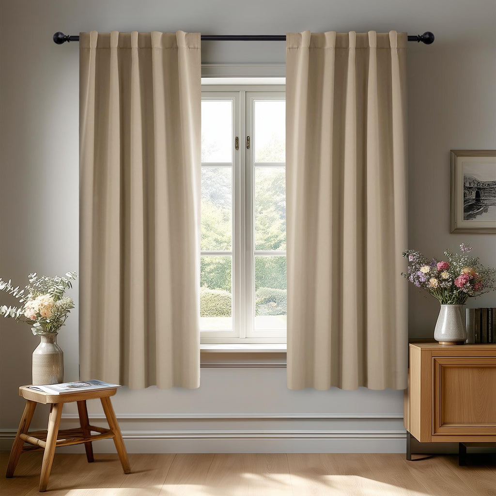 Deconovo Blackout Curtains for Bedroom, Living Room Curtains 63 Inches Long