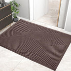 HIYARD Sturdy Front Door Mat, Absorbent Muddy Dirt Resist Welcome Door Mats Outdoor Indoor, Stain and Fade Resistant, Non-Slip Backing Entry Mat Low Profile Doormat for Entryway, 72×24, Coffee