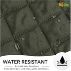 Easy-Going Oversized Recliner Cover Reversible Couch Cover Sofa Cover for Living Room Water Resistant Furniture Protector with Elastic Straps for Pets Dog (Oversized Recliner, Army Green/Beige)