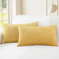 CaliTime Decorative Couch Throw Pillow Covers 20 X 12 Inches Gold