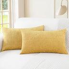 CaliTime Decorative Couch Throw Pillow Covers 20 X 12 Inches Gold