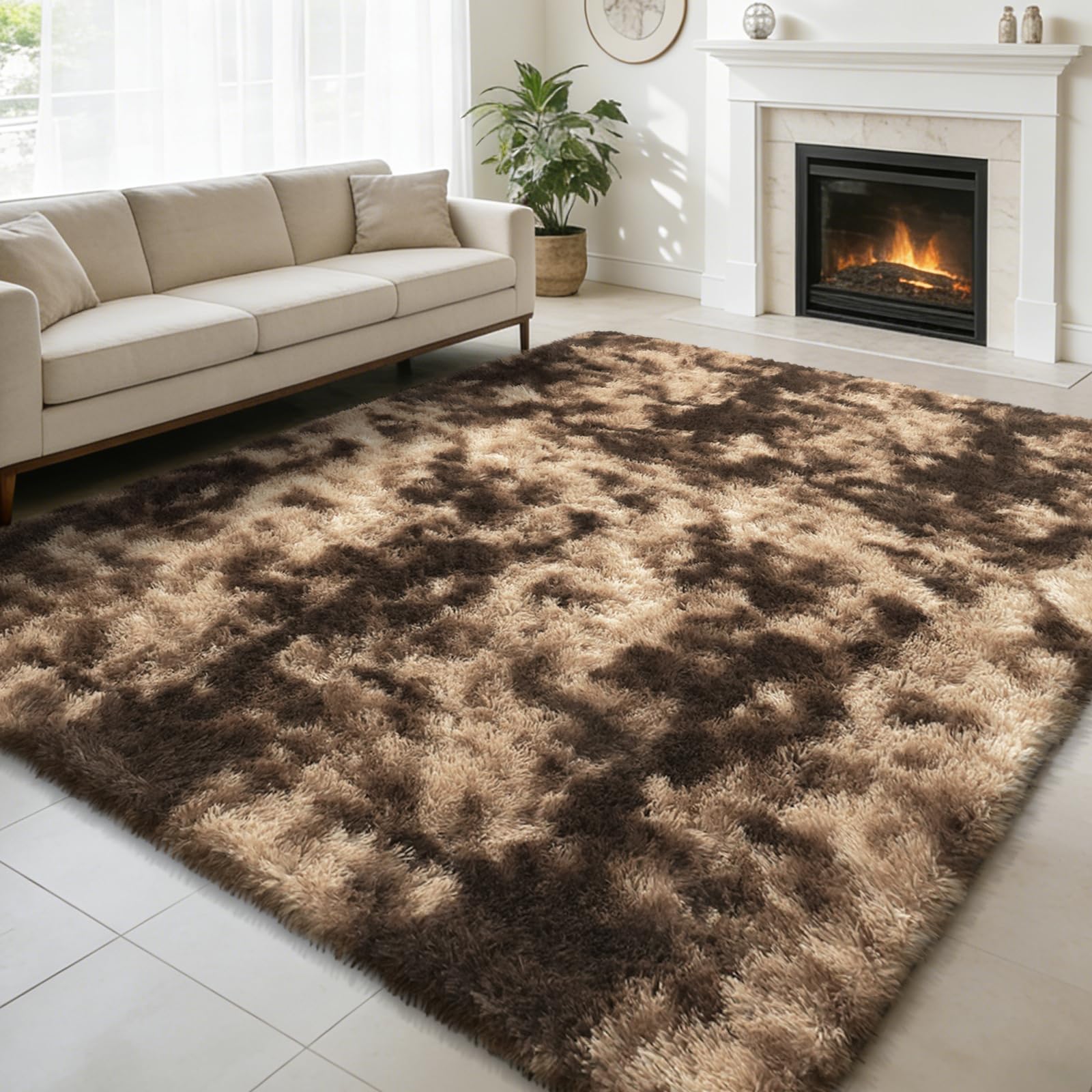 9x12 Fluffy Area Rugs for Living Room Bedroom,Large Fuzzy Shag Area Rug