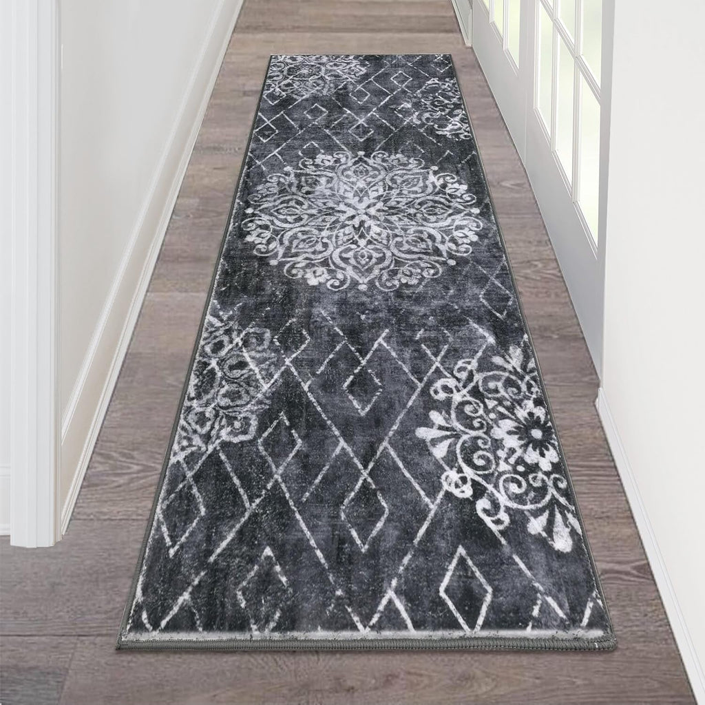 HEBE Hallway Runner Rug 2'x6', Washable Non Slip Kitchen Rug Runner