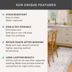 Hazo Haus Boho 3x16 Wide Hallway Runner - Light Gray and Sage, Washable Low Pile Non Slip Stain Resistant 16ft Runner Rug for Long Kitchen, Hallway, Floral Decor