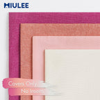 MIULEE Pack of 4 Decorative Outdoor Throw Pillow Covers Linen Waterproof Pillow Covers Summer Farmhouse Cushion Cases for Patio Garden Tent Balcony Couch Sofa 18x18 Inch Pink