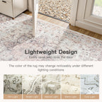 Lofus 5x7 Pink Area Rugs for Bedroom Living Room, Vintage Boho Carpet