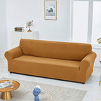 Joccun Stretch Couch Cover Slipcovers, 1-Piece Sofa Covers for 3 Cushion Couch Spandex Jacquard Washable Furniture Protector Cover for Living Room,Kids,Pets(Sofa,Gold)