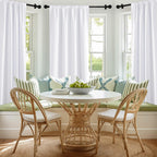 NICETOWN Bedroom 100% Blackout Curtains, 2 Panels, 42 by 63, Snow White, Window Treatment Rod Pocket Curtains/Drapes for Bedroom