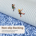 48x24 Long Bathroom Rugs Washable Non Slip, Blue Bath Mat for Bathroom Floor Tub, Soft Absorbent Quick Dry Mats for Shower,Bathtub,Home Decor