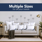 Utopia Bedding 22x22 Throw Pillow Inserts, Decorative Pillows, Pack of 2