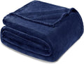 Exclusivo Mezcla Fleece Blanket King Size for Bed, Super Soft and Warm, All Season, Cozy, Plush, Lightweight, 90x104 Inches, Navy Blue