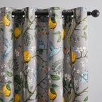 Topfinel Grey Curtains, Aesthetic Unique Rustic Thermal Insulated Noise Reducing Cottagecore Floral Flower Printed Modern Farmhouse Window Treatment 63 Inch Length 2 Panels Bedroom 52x63