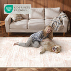 Restydon 2x12 Runner Rug, Long Hallway Rugs for Dining Room, Living Room, Bedroom, Machine Washable Kitchen Carpet Runner with Rubber Backing, Soft Low Pile Indoor Rug(2'x12', Pink/White)