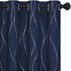 Deconovo Living Room Curtains 95 Inches Long, Blackout Curtains for Bedroom