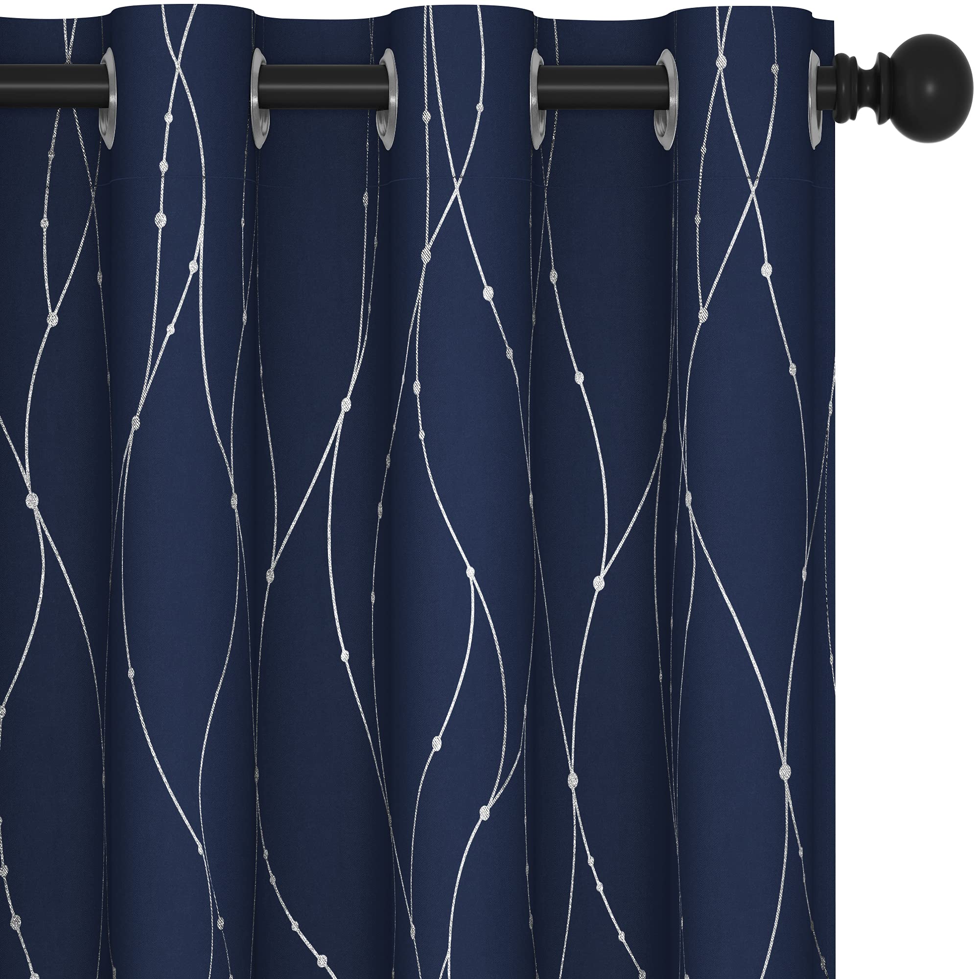 Deconovo Living Room Curtains 95 Inches Long, Blackout Curtains for Bedroom