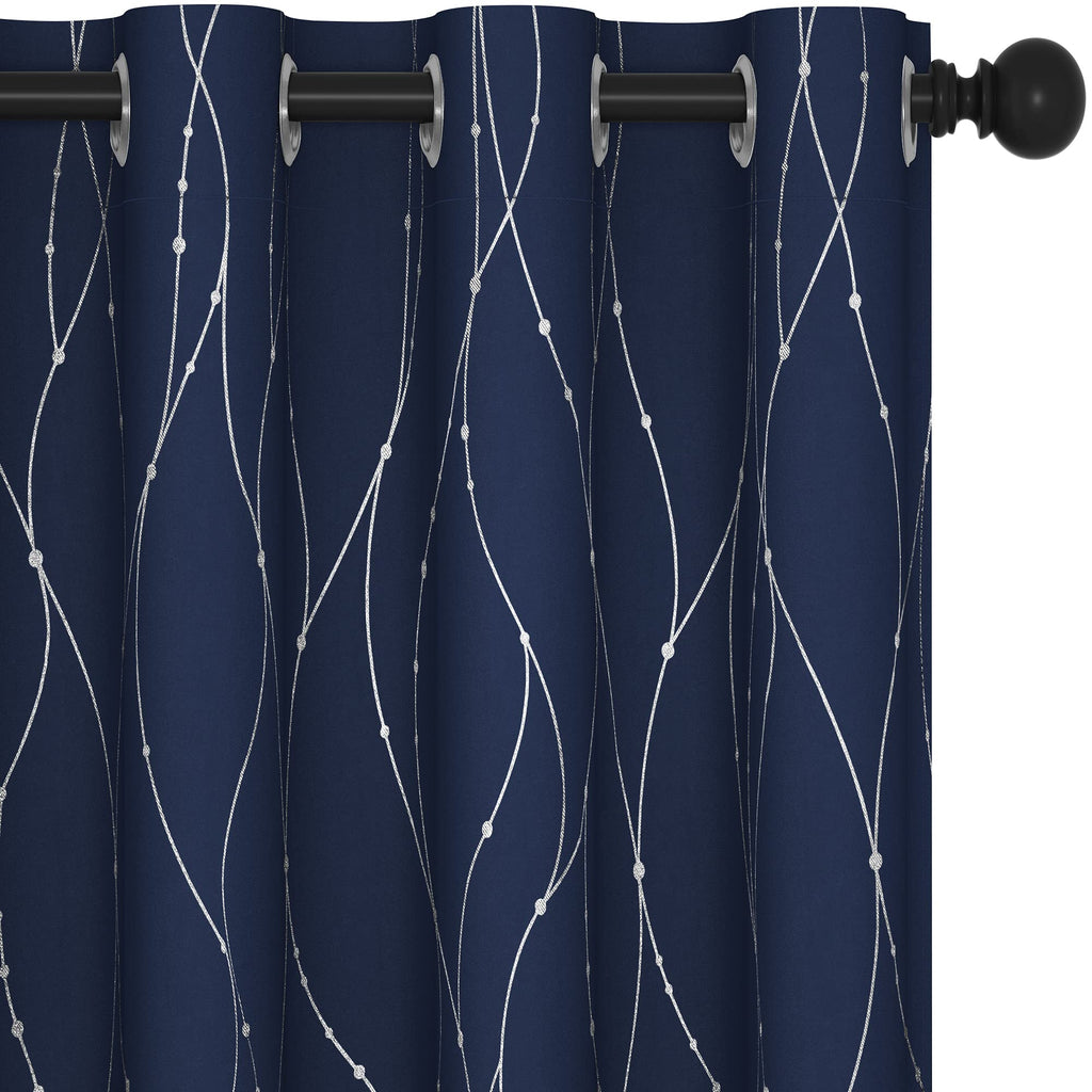 Deconovo Living Room Curtains 108 Inch Long, Blackout Curtains for Bedroom