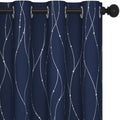 Deconovo Living Room Curtains 108 Inch Long, Blackout Curtains for Bedroom