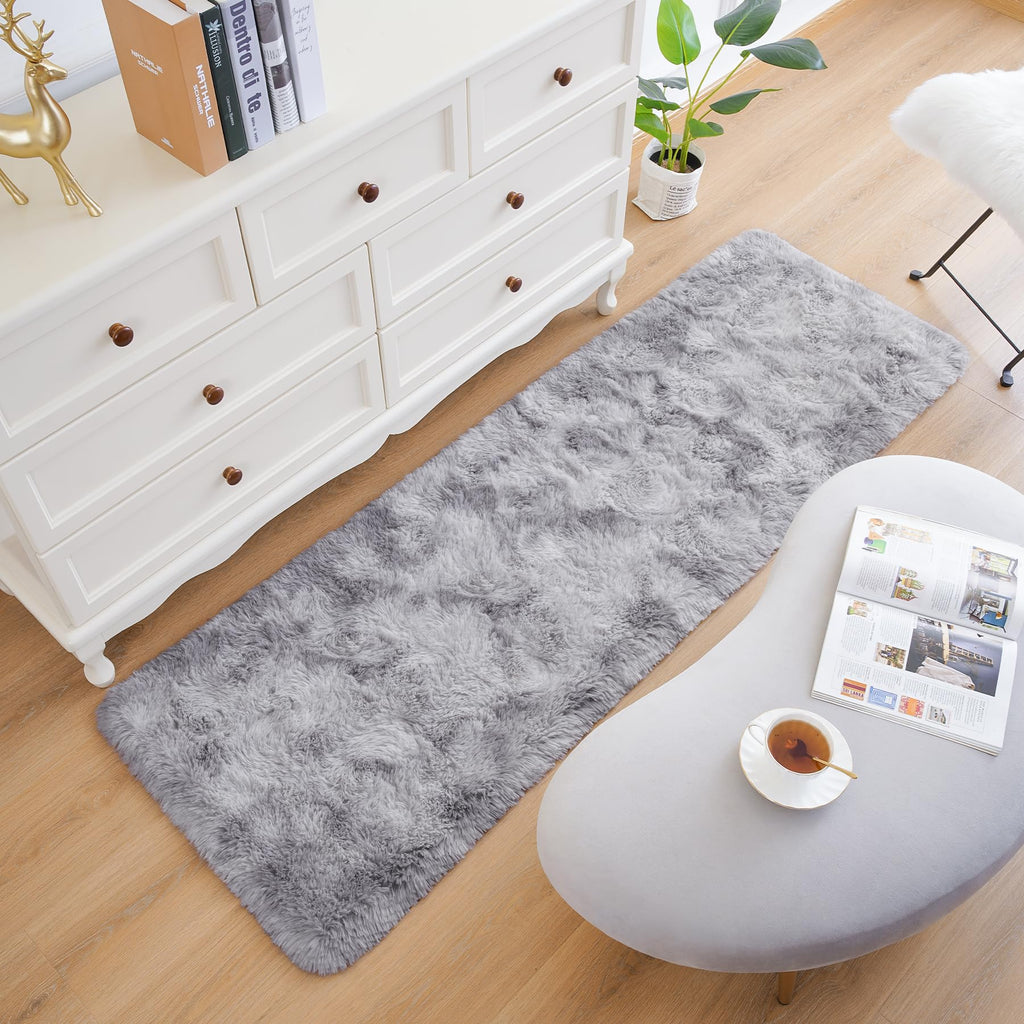 Chicrug Soft Runner Rugs for Bedroom Living Room Plush Fluffy Rug 2x10