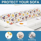 Smiry Printed Couch Cushion Covers, Stretch Soft Couch Covers for Sofa, Washable Non-Slip Sofa Slipcover Furniture Protector for Indoor and Outdoor (Backrest L, Orange)