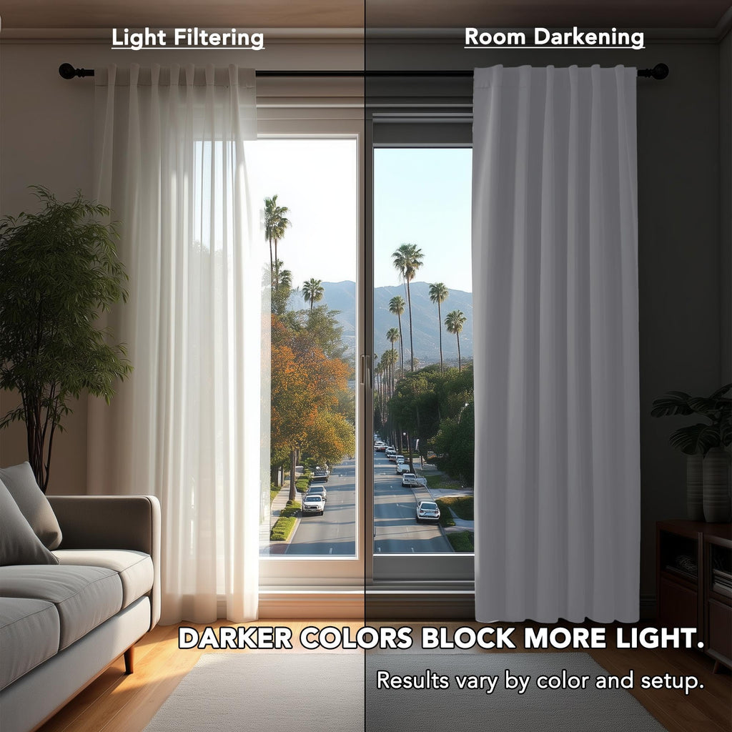 Deconovo Blackout Curtains for Bedroom 108 Inches Long