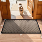 Mibao Front Door Mat Outdoor Entrance, 47" x 24" Heavy Duty Welcome Mat for Outdoor and Indoor, Waterproof Dirt Trapper Doormat, Super Absorbent Indoor Entryway Mat for Patio & Porch - Beige