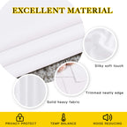 NICETOWN Pure White Curtains 2 Panels 84 inches Long for Bedroom, 50% Light Blocking Grommet Window Treatment for Living Room, W52 x L84