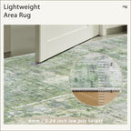 Soalmost Abstract Runner Rug 2x12 Hallway Kitchen Runners Green/Ivory