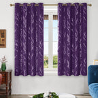 Deconovo Living Room Curtains 63 Inches Long, Blackout Curtains for Bedroom