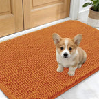 OLANLY Dog Door Mat for Muddy Paws 24x16, Absorbs Moisture and Dirt, Absorbent Non-Slip Washable Doormat, Quick Dry Chenille Mud Mat for Dogs, Entry Indoor Entryway Carpet for Inside Floor, Clay
