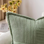 MIULEE Decorative Euro Sham Throw Pillow Covers 24x24 Light Olive Green