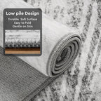 3 x 5 Rug Small Non Slip Area Rug Ultra Soft Machine Washable Low Pile Modern Abstract Dahlia Indoor Carpet Rugs for Bedroom Living Room Entryway Kitchen Bedside, Grey