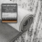 4x6 Rug Small Non Slip Area Rug Ultra Soft Machine Washable Low Pile Modern Abstract Dahlia Indoor Carpet Rugs for Bedroom Living Room Entryway Kitchen Bedside, Grey